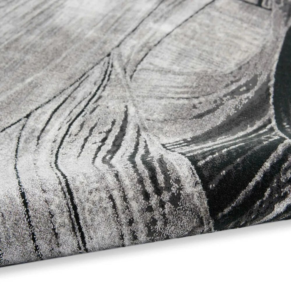 Nourison Balian 5&#39;3&quot; x 7&#39;3&quot; Neutral Grey and Black Area Rug, , large