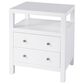 Butler Specialty Company Nora 2 Drawer Nightstand with Open Shelf in Smooth White, , large