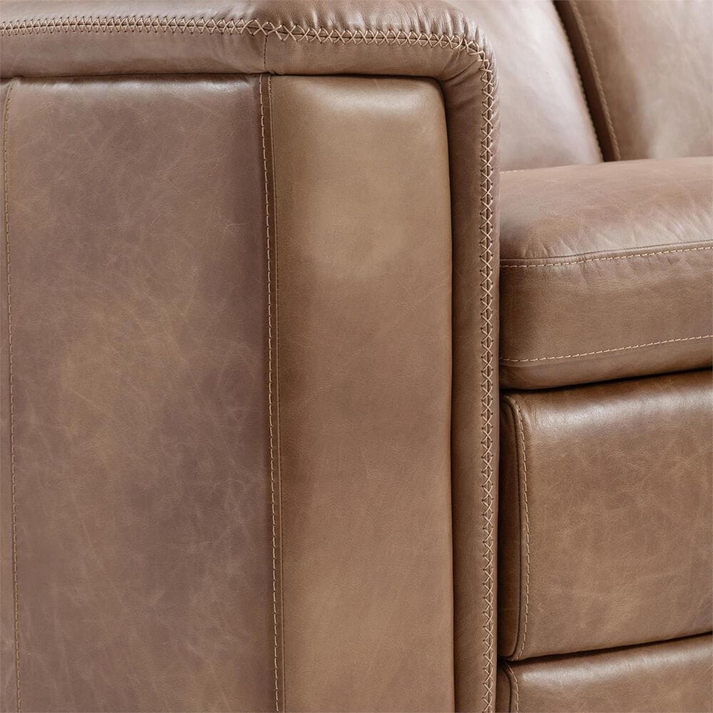 Bernhardt Lioni Power Reclining Sofa with Power Headrest in Brown, , large