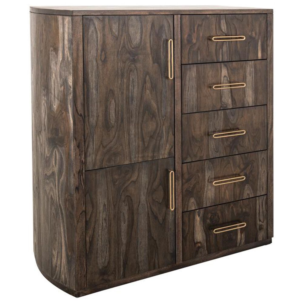 Fallridge Balam 5-Drawer Gentleman Chest in Stained Black, , large