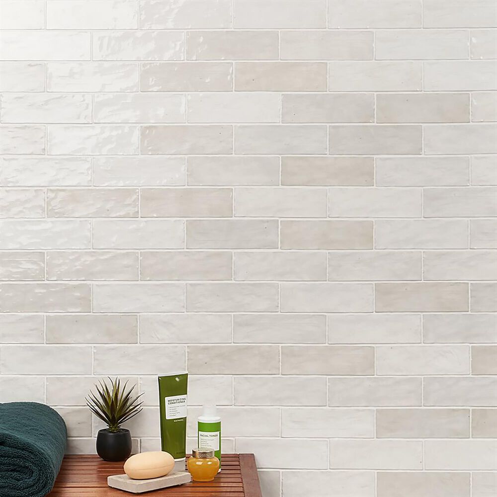Soho Studio Serena White 3&quot; x 8&quot; Field Ceramic Tile, , large