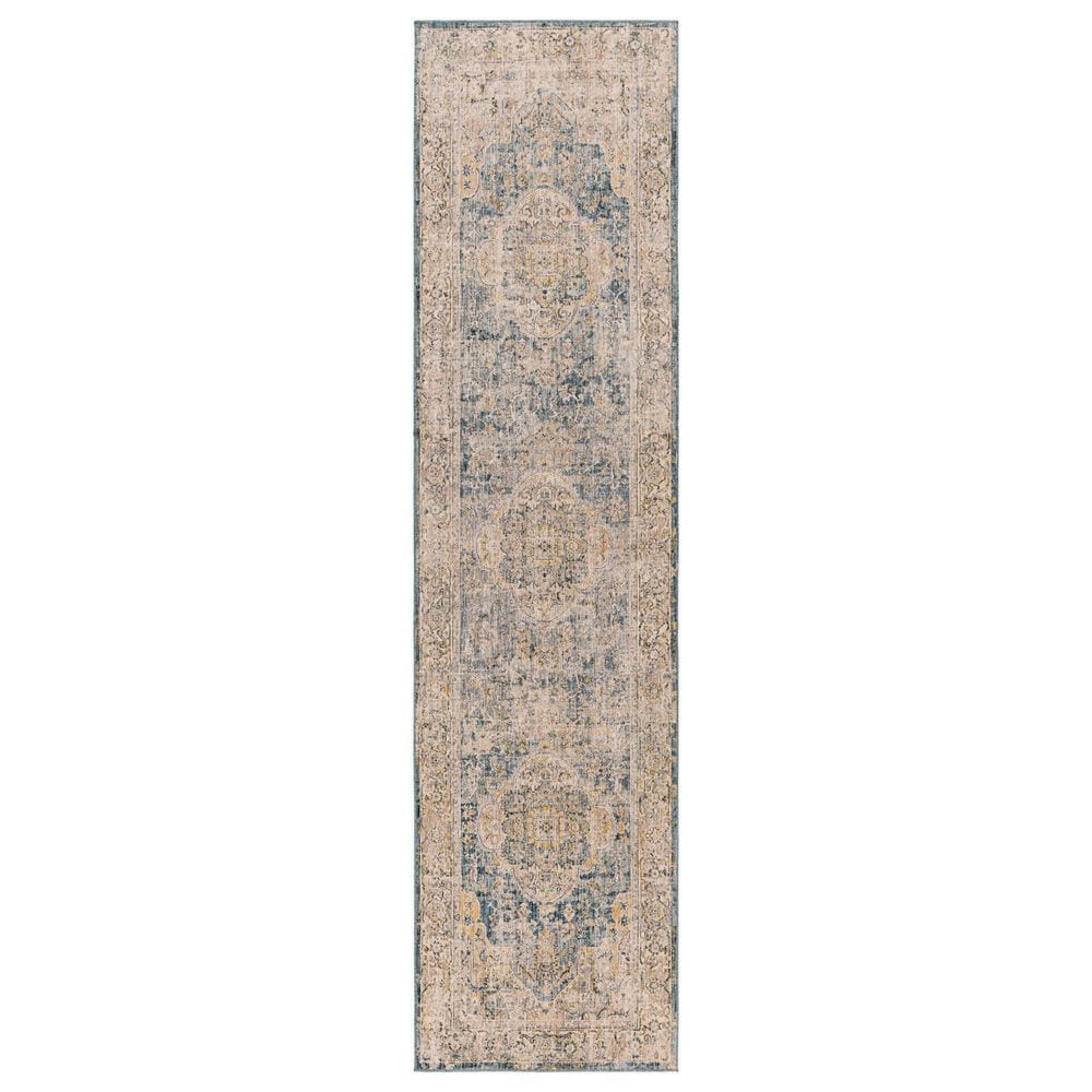 Surya Aspendos 2"7" x 7"3" Deep Teal, Ivory, Light Gray, Olive, Tan and Teal Runner, , large