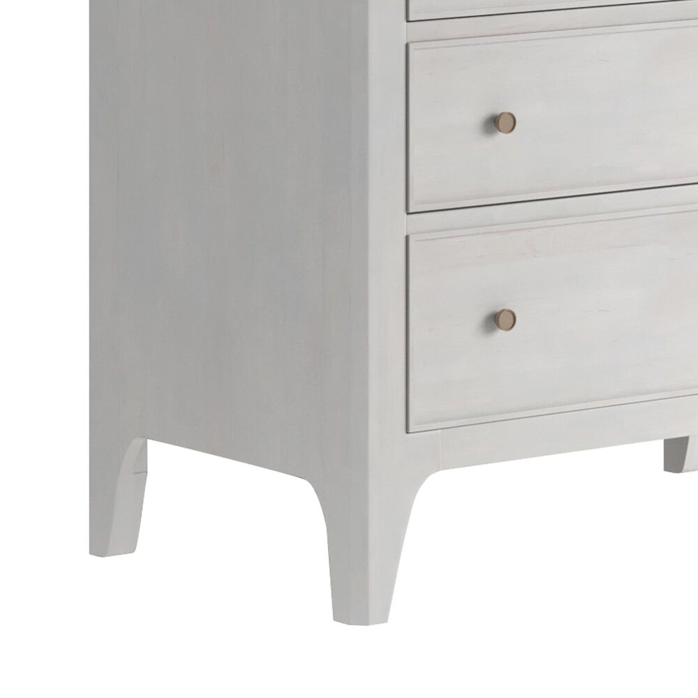 Vantage Mezzanine King Upholstered Wingback Bed with 2 Nightstands in Dove Gray, , large