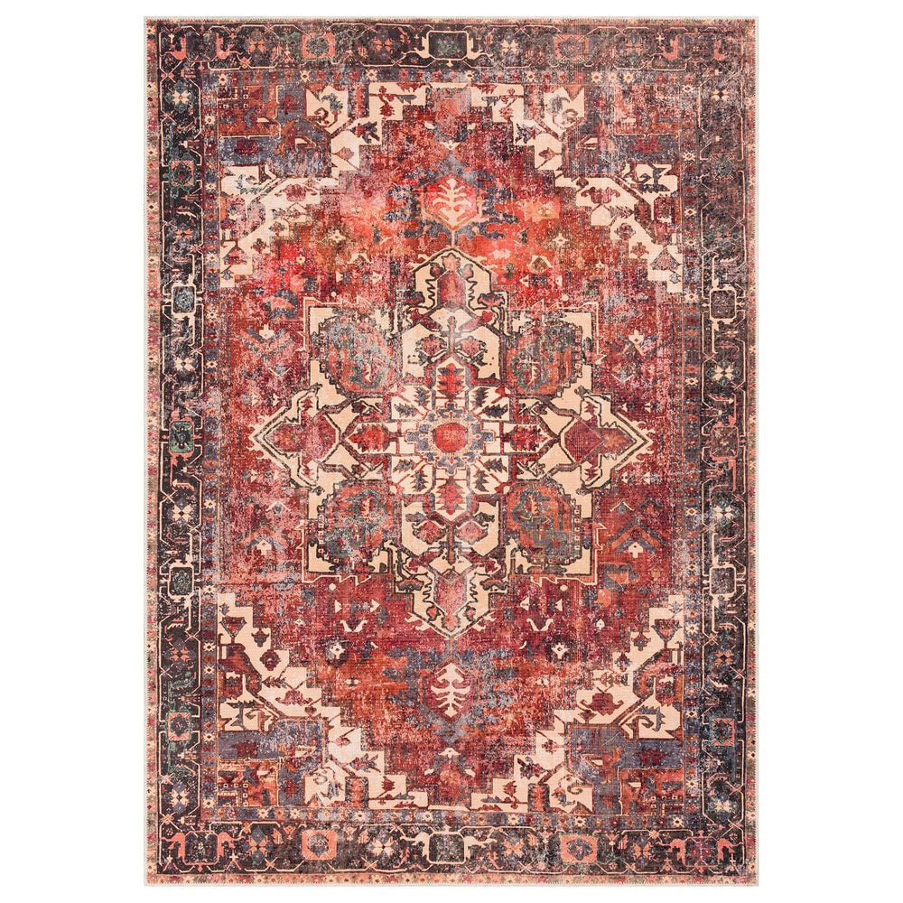 Surya Amelie AML-2308 2" x 2"11" Rust, Green, Butter, Denim, Purple, Rose and Clay Area Rug, , large