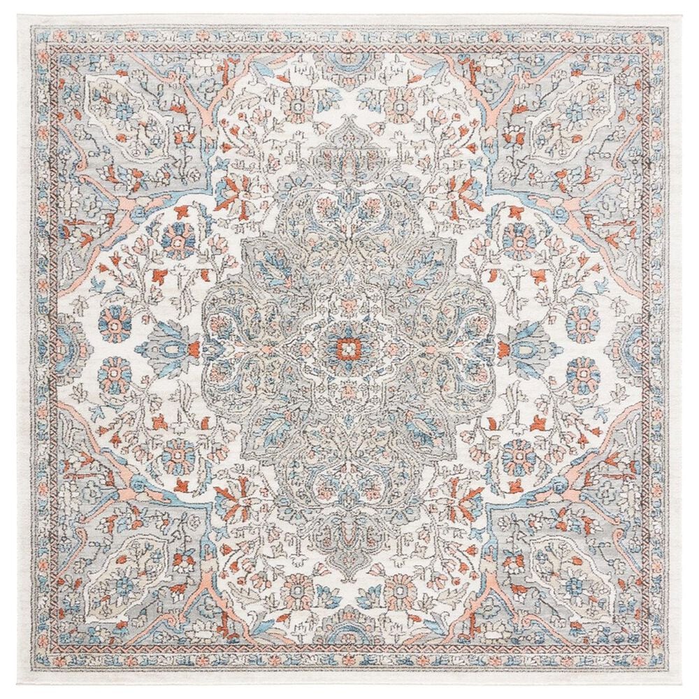 Safavieh Oregon 6"7" Square Grey and Ivory Area Rug, , large