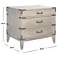 Safavieh Perri 3 Drawer Nightstand in Light Gray, , large
