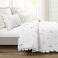 Triangle Home Fashions Livia Floral 5-Piece Full/Queen Comforter Set in Neutral and Blue, , large