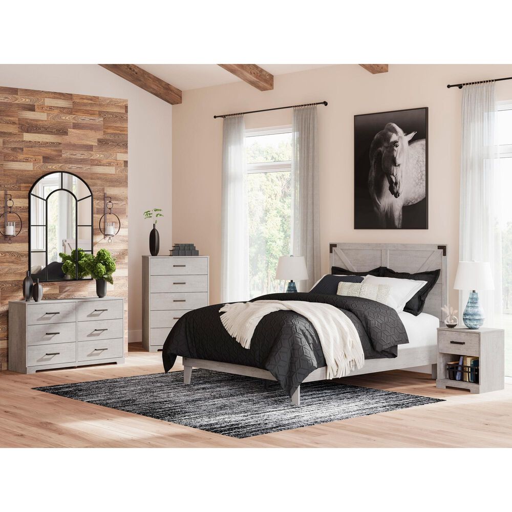 Ashley Shawburn Queen Platform Bed in Light Gray, , large