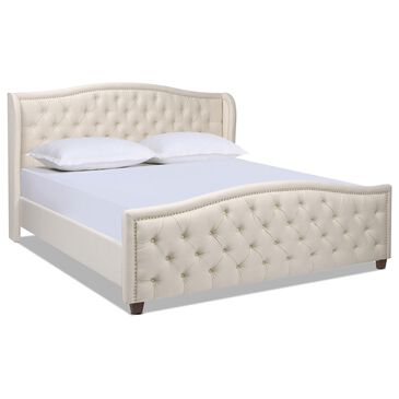 Jennifer Taylor Home Fontana King Upholstered Platform Bed in Sky Neutral Beige, , large