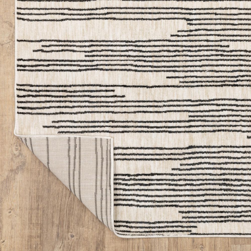 ROW by Oriental Weavers Hunter Black and Beige 7'10" x 10' Area Rug, , large