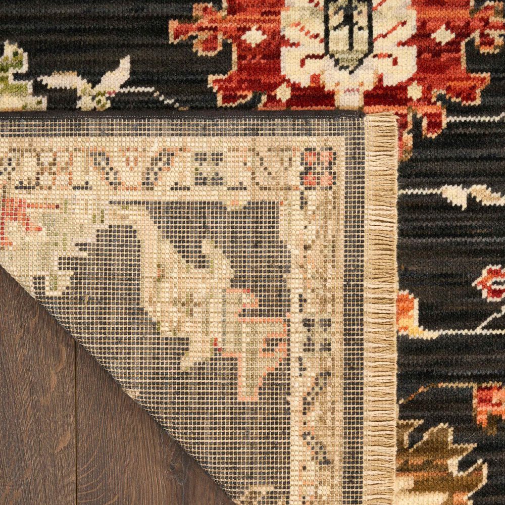 Nourison Antique Bloom Black 5'6" x 8'6" Area Rug, , large
