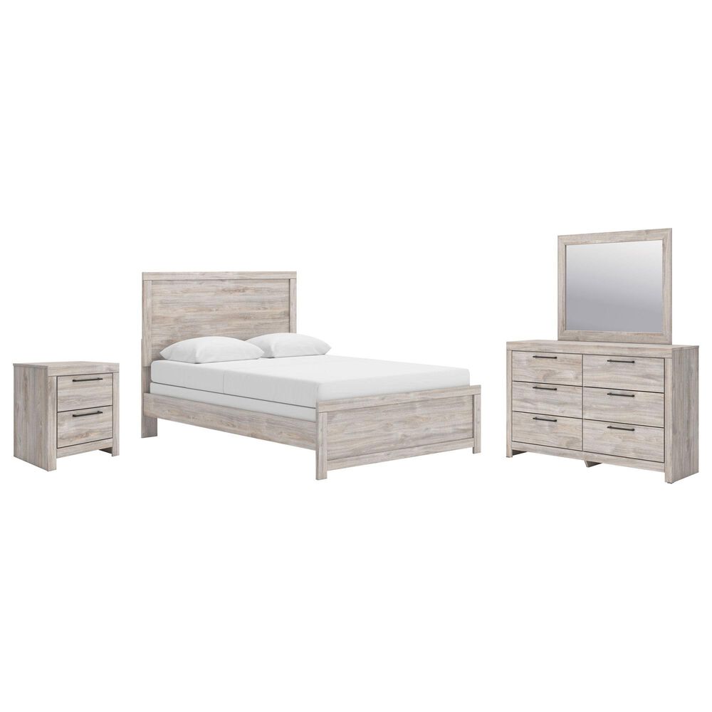 Ashley Broachmyn 4 Piece Full Bedroom Set in Light Gray, , large