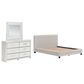 Ashley Zuraleus 3-Piece Queen Upholstered Platform Bedroom Set in Matte White, , large