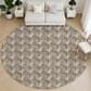 Dalyn Rug Company Soft Essentials Chevron Mocha 8" Round Area Rug, , large