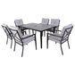 Global Note Collections Raleigh 7-Piece Patio Dining Set in Charcoal and Smoke Grey, , large