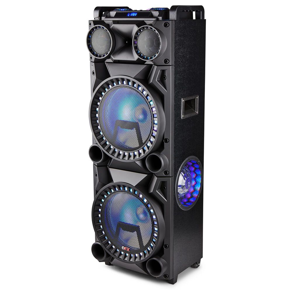 QFX Dual 12 High Powered Rechargeable Bluetooth Party Speaker, , large