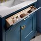 Kohler Charlemont 36" Single Bathroom Vanity in Tidal Blue with 3 cm White Quartz Top and Rectangular Sink, , large