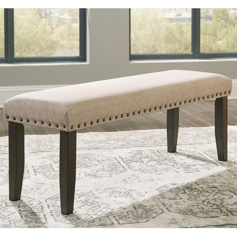Signature Design by Ashley Rokane Large Upholstered Bench in Light Brown, , large