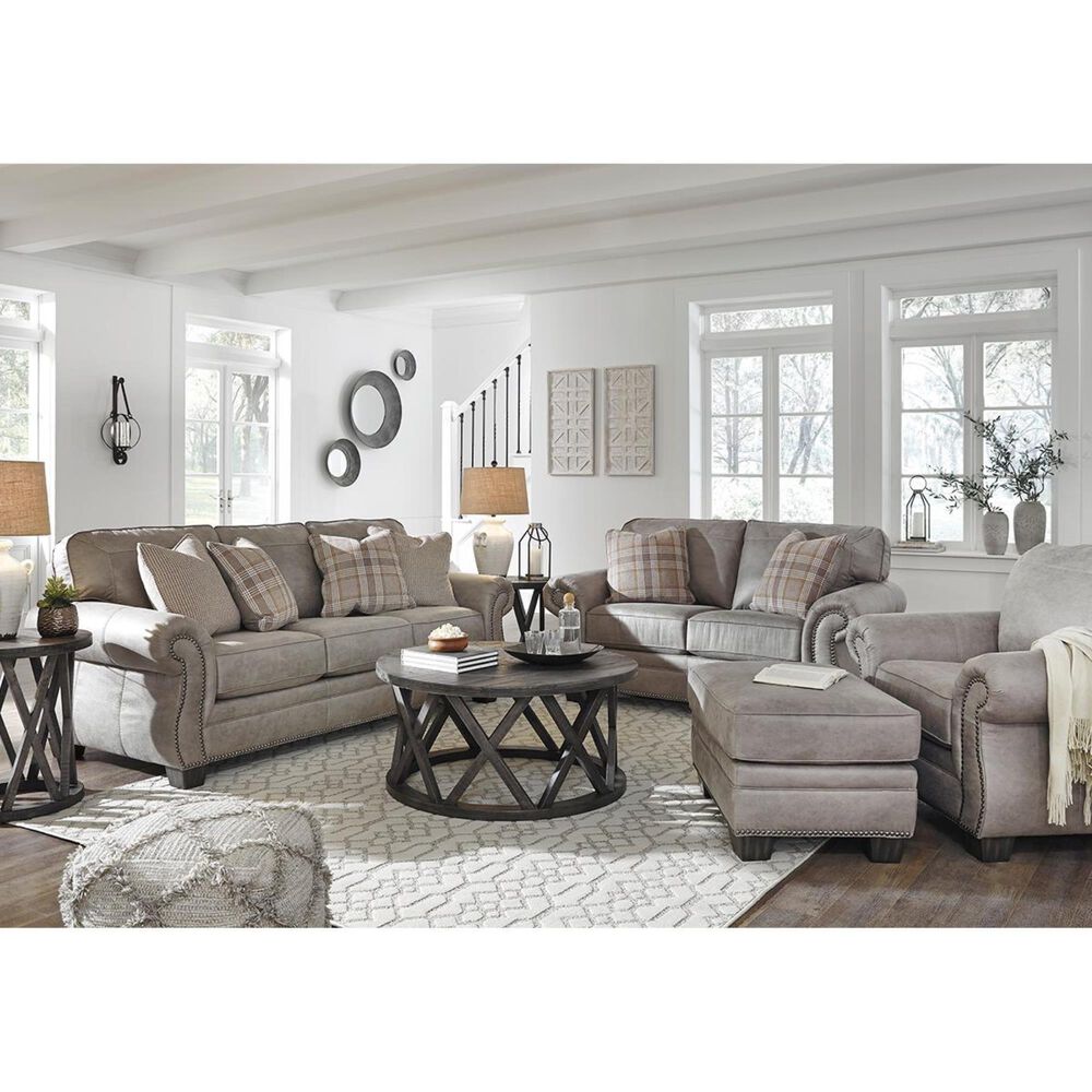 Ashley Olsberg Loveseat in Steel, , large