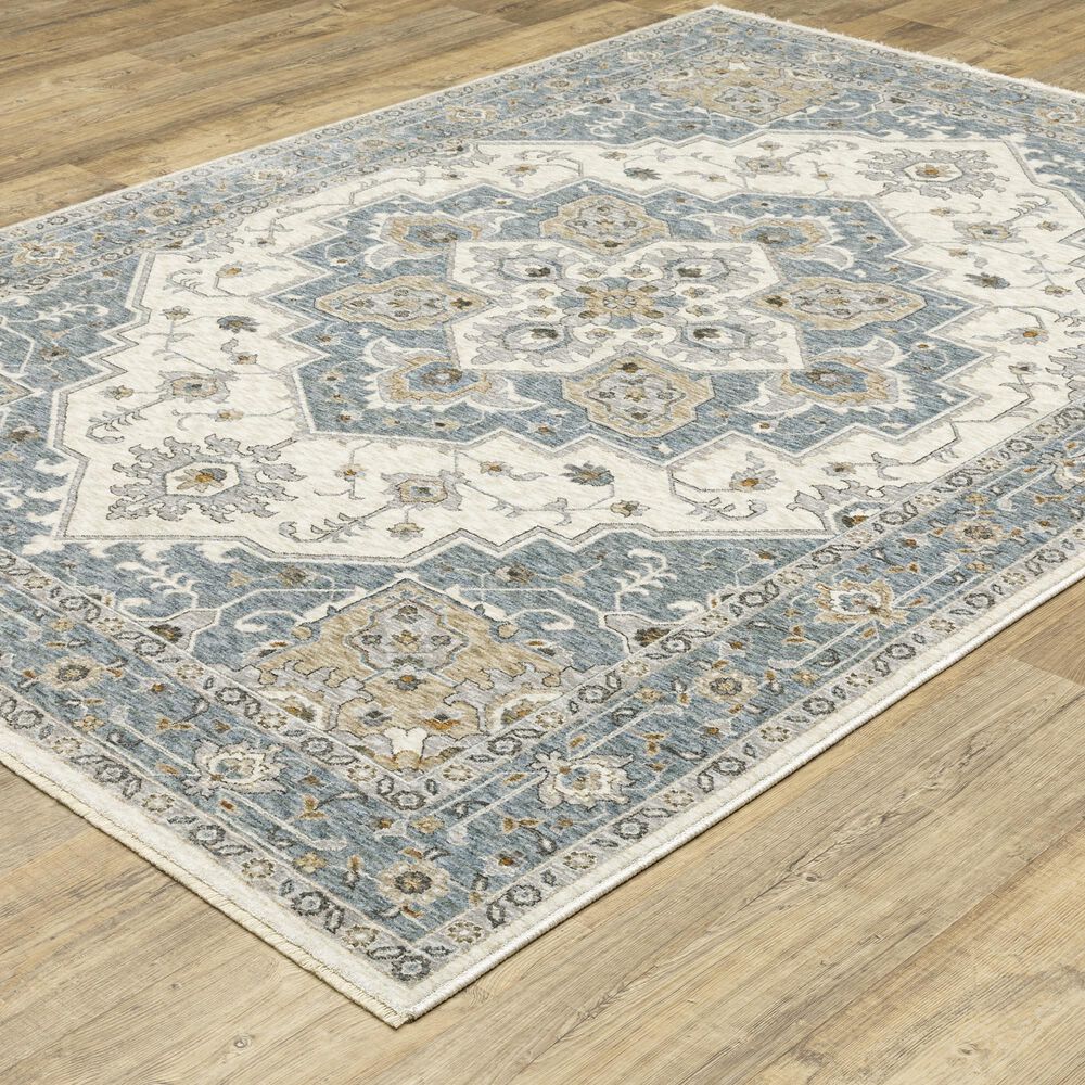 Oriental Weavers Maharaja 6&#39;7&quot; x 9&#39;6&quot; Blue and Ivory Area Rug, , large