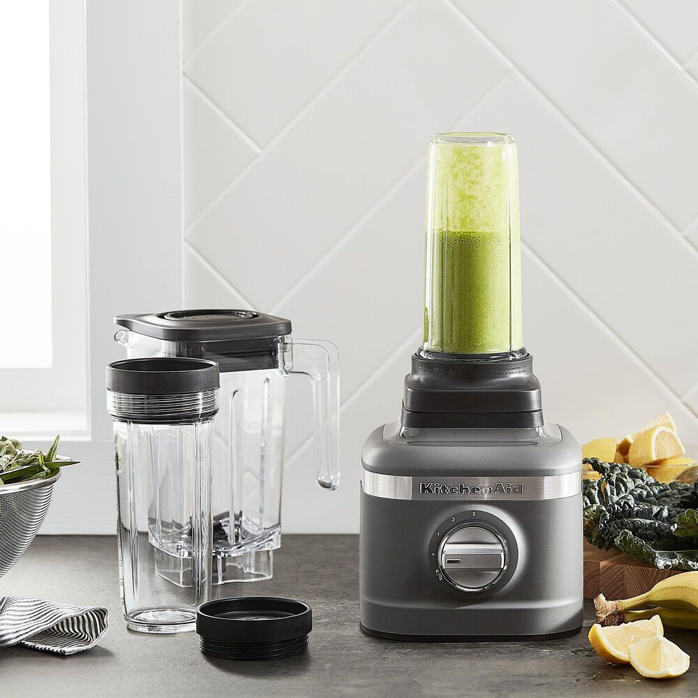 KitchenAid 3-Speed Ice Crushing Blender with 2 Personal Blender Jars in Matte Charcoal Grey, , large