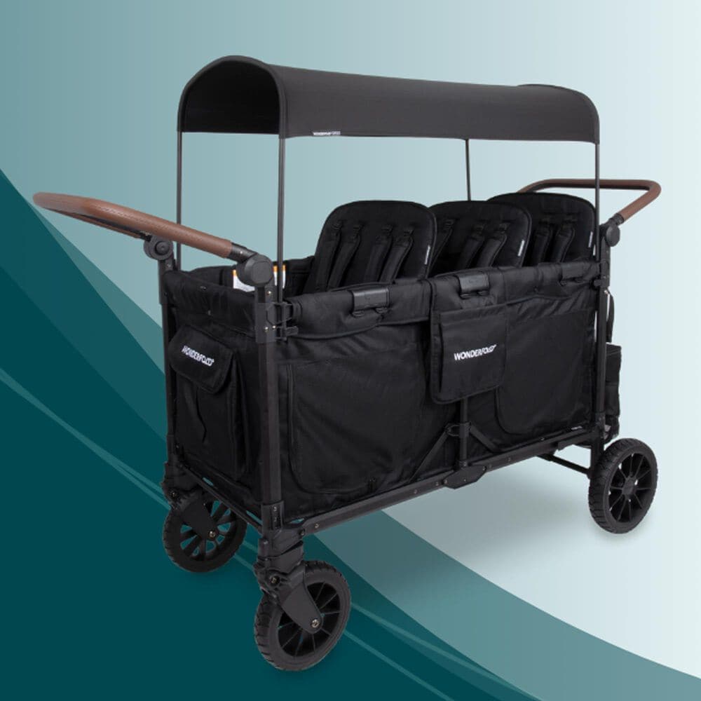 Wonderfold Luxe Pro 6-Seater Stroller Wagon in Jet Black, , large