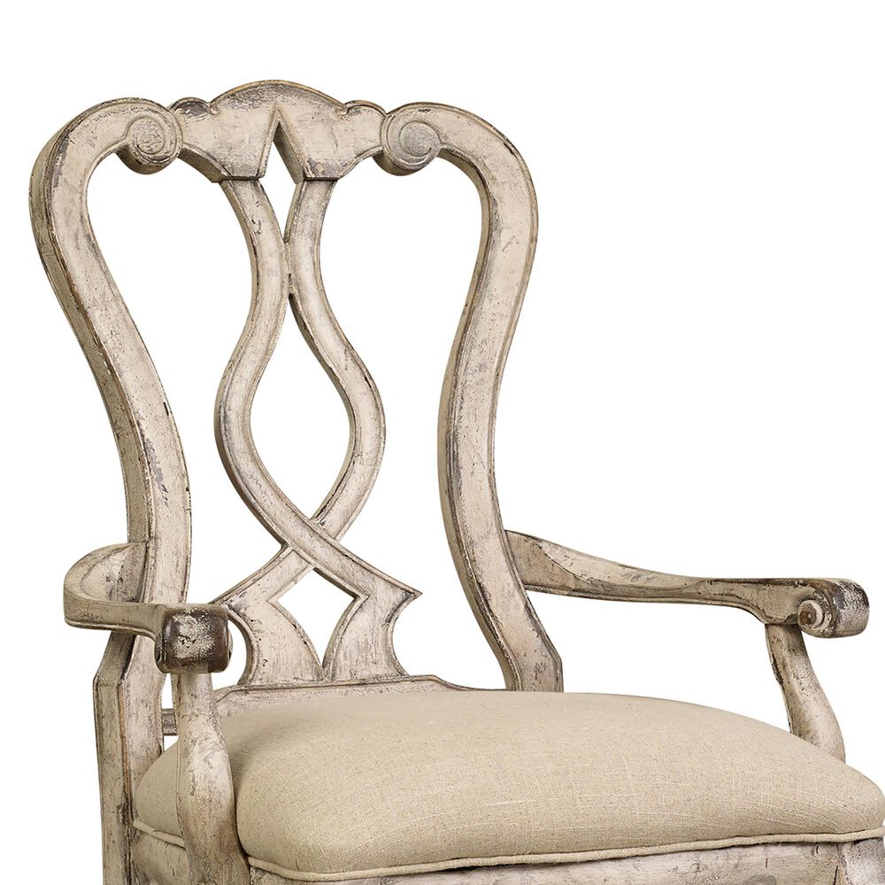 Hooker Furniture Chatelet Arm Chair with Beige Cushion in Paris Vintage &#40;Set of 2&#41;, , large