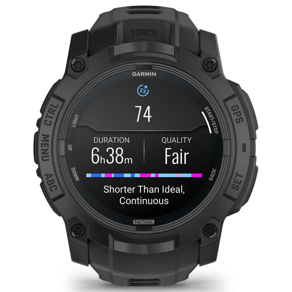 Garmin Instinct 3 AMOLED Tactical Edition Smartwatch 50mm in Black, , large