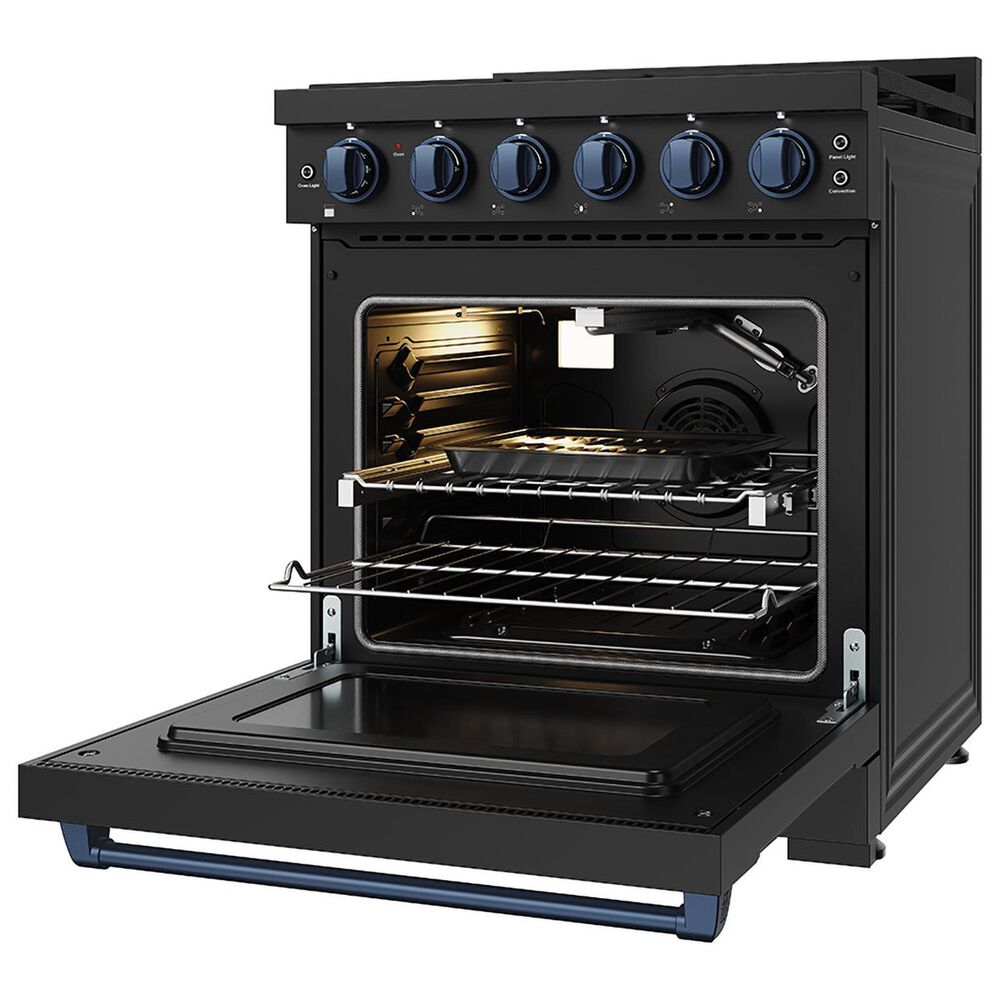 Thor Kitchen Gordon Ramsay 4.6 Cu. Ft. Professional Liquid Propane Range with Blue Handle Kit in Black, , large