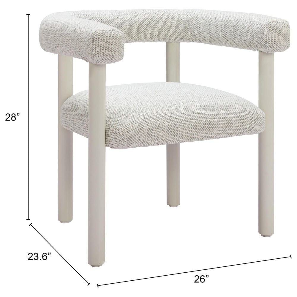Zuo Modern Sunbath Dining Chair in Gray and White &#40;Set of 2&#41;, , large