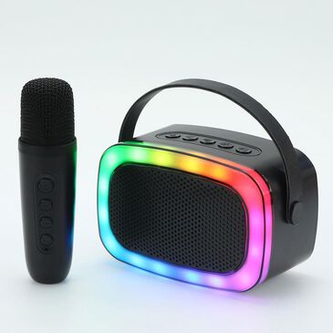 Supersonic Mini Karaoke Speaker in Black, , large