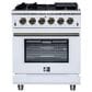 Forno Massimo 30" Freestanding Gas Range in White, , large