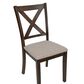 Linon Home Decor Warren X-Back Side Chair in Warm Brown (Set of 2), , large