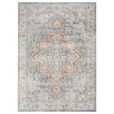 Nourison Astra Machine Washable ASW12 2"2" x 4" Denim and Multicolor Area Rug, , large