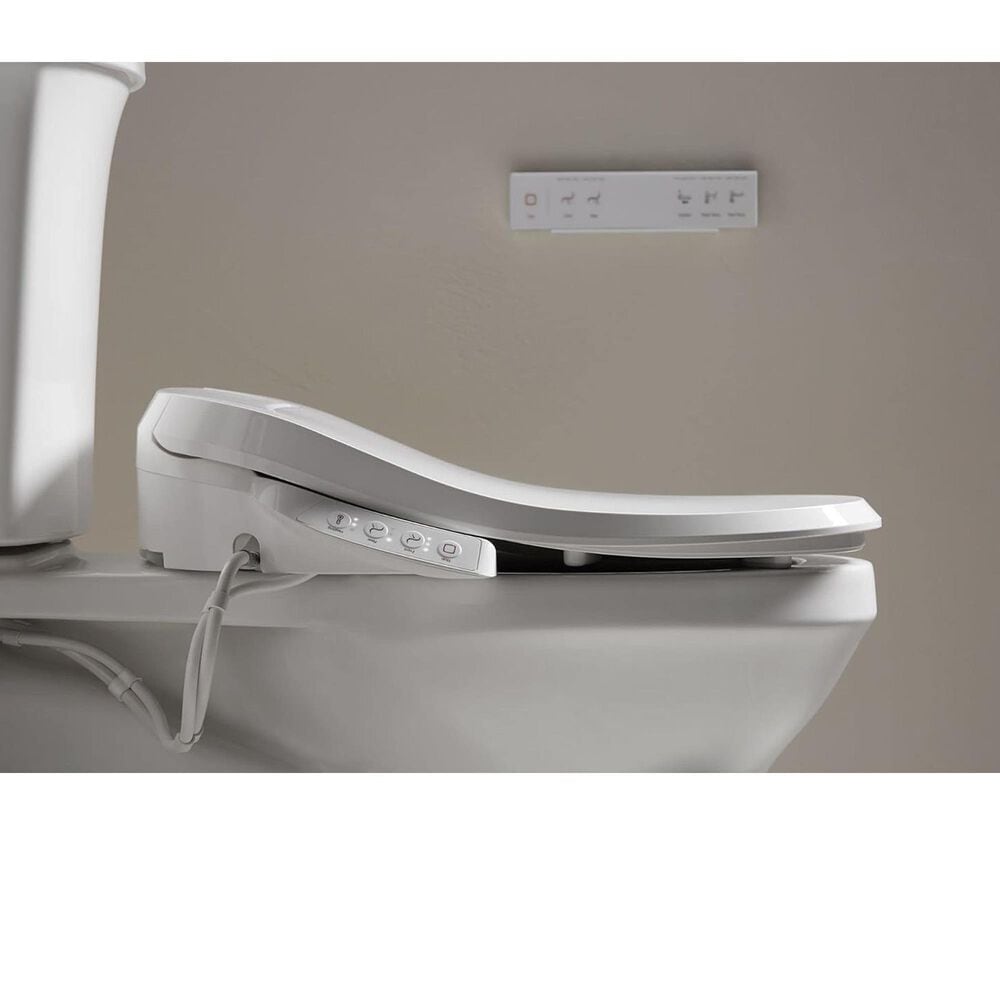 Kohler PureWash E700 Elongated Bidet Toilet Seat with Remote Control in White, , large