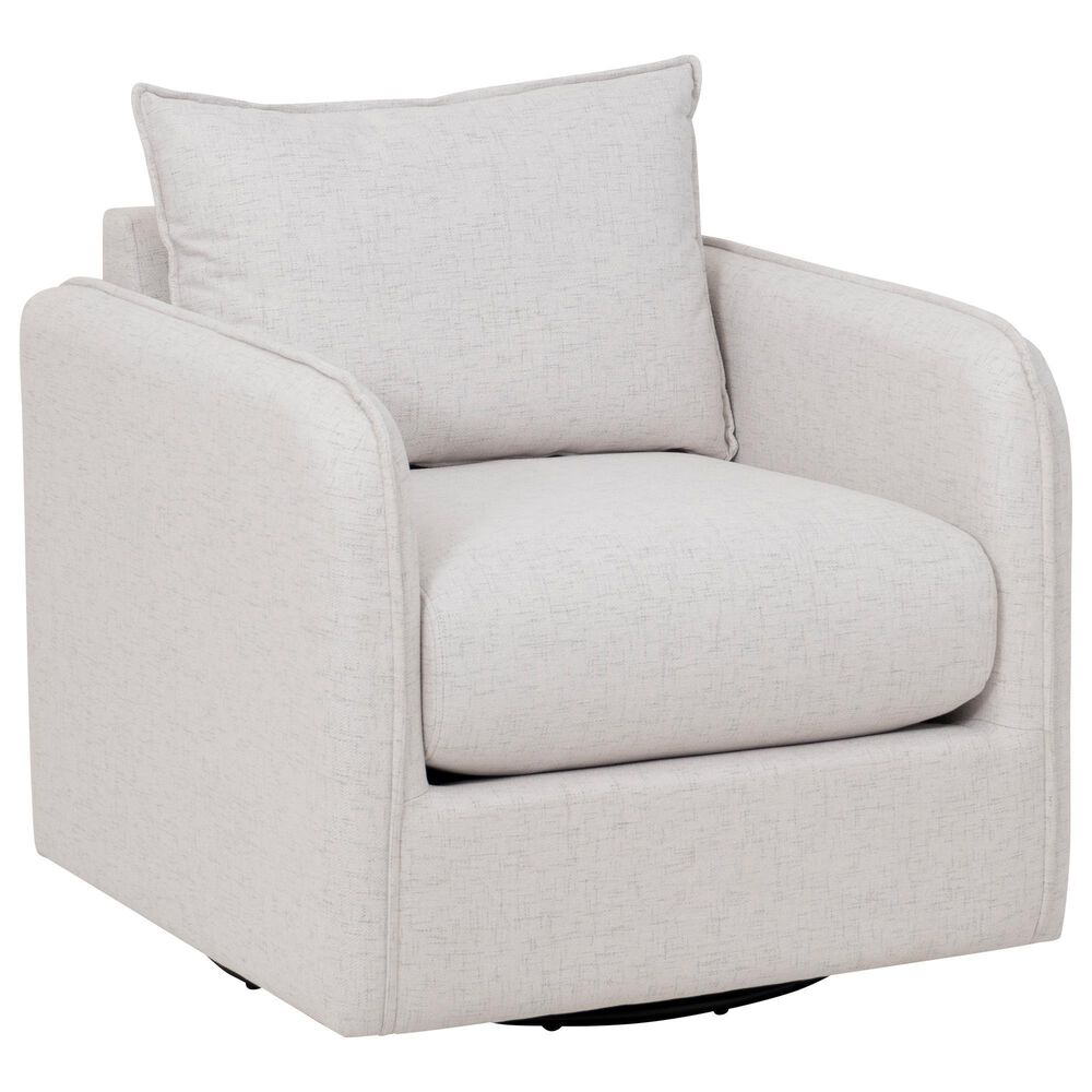 Linon Home Decor Bianca Swivel Accent Chair in Bone, , large