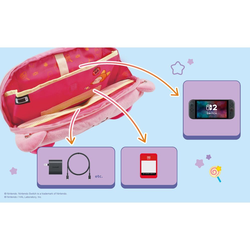 Kirby Plush Pouch for Nintendo Switch 2 in Multicolor, , large