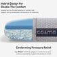 Bedgear Cosmo 0.0 King Performance Pillow in Gray and Rose Gold, , large