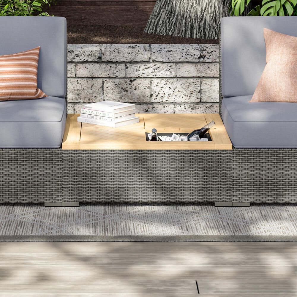 Homestyles Boca Raton 3-Piece Patio Set in Brown and Gray, , large