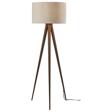 Adesso Director Floor Lamp in Walnut, , large