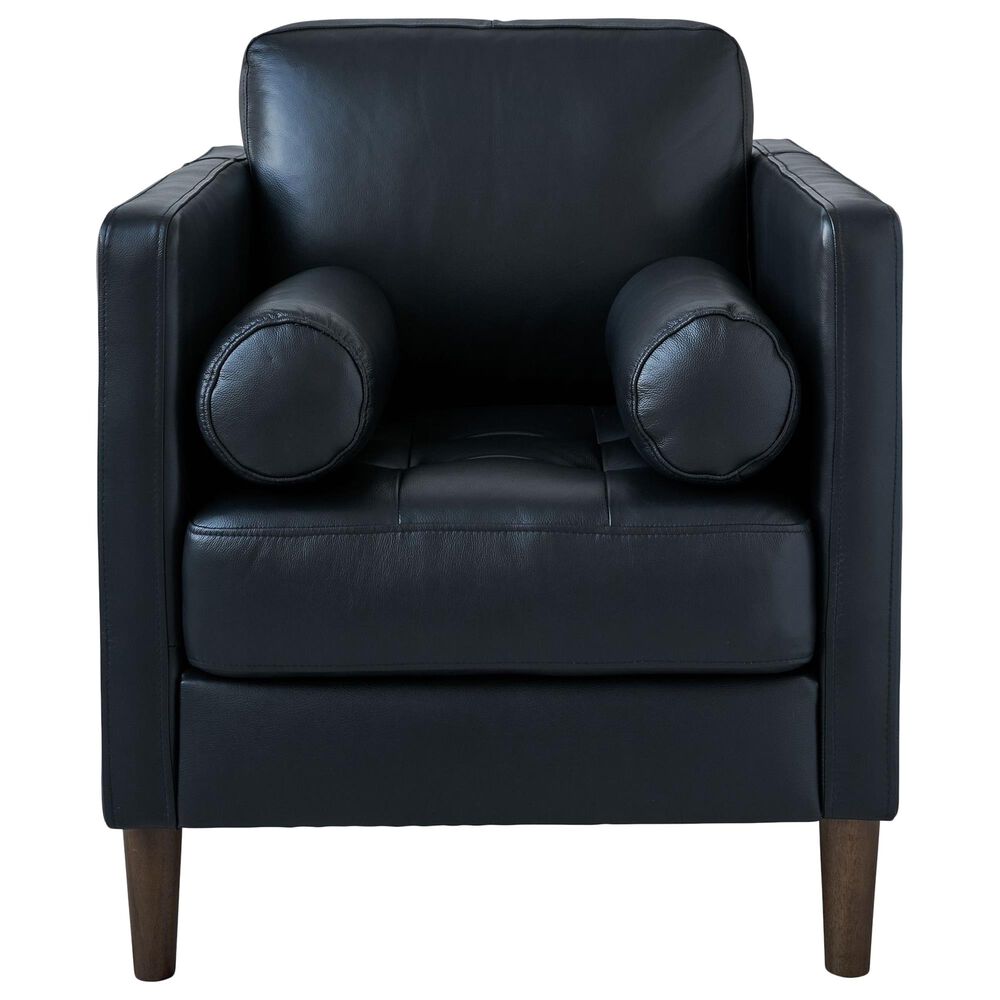 Mayberry Hill Stockholm Leather Chair in Fiero Black, , large