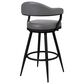 Blue River Amador 26" Counter Stool with Vintage Gray Cushion in Black Powder Coated, , large