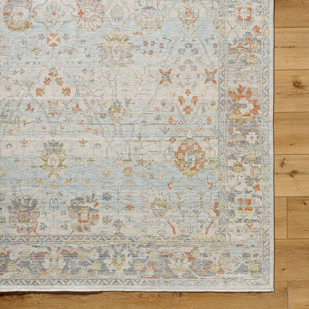 Surya Once Upon a Time Light Gray, Pale Blue, Gray, Tan, Light Olive and Dusty Coral 1'11" x 2'11" Area Rug, , large