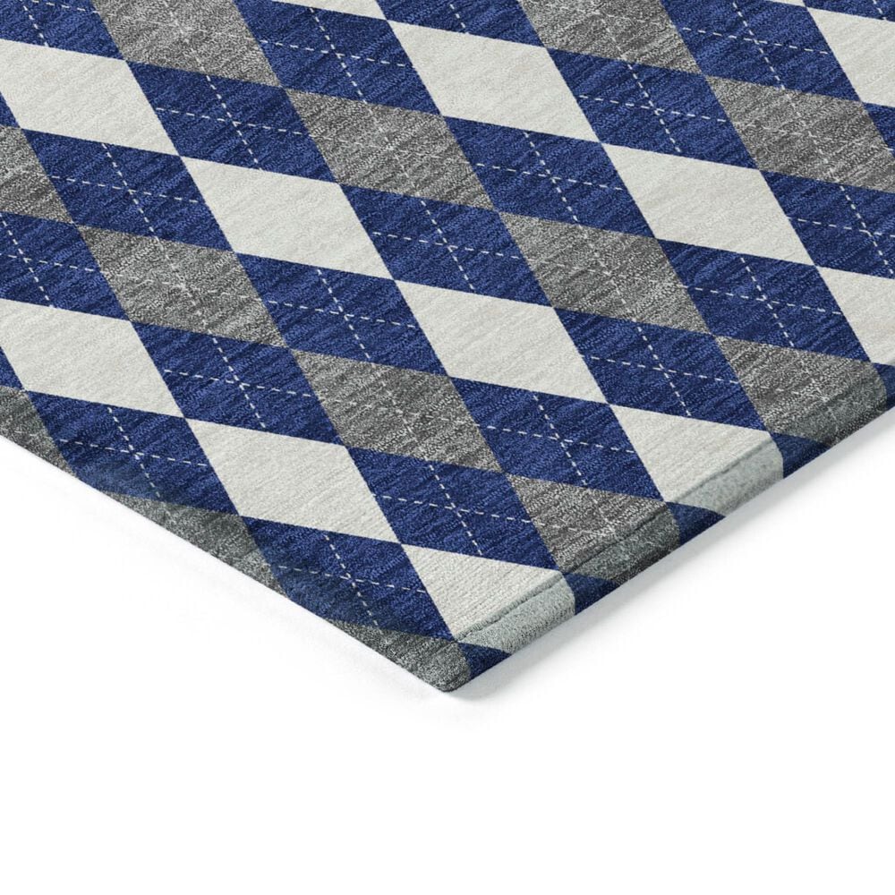 Dalyn Rug Company Wonderland WN20 2&#39;3&quot; x 7&#39;6&quot; Navy Indoor/Outdoor Runner, , large