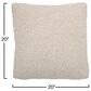 Teak Interiors 20" x 20" Woven Cotton Boucle Throw Pillow in Cream, , large