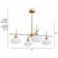 Hunter Getty Jasmine Roth 4-Light Chandelier in Luxe Gold, , large