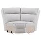 Ashley Social Pointe 6-Piece Power Reversible Reclining Sectional with Two Armless Chairs in Pearl and Ash, , large