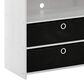 HOMLUX 46.6" Simple Design TV Stand with Bins in White Oak, Stainless Steel and Black, , large