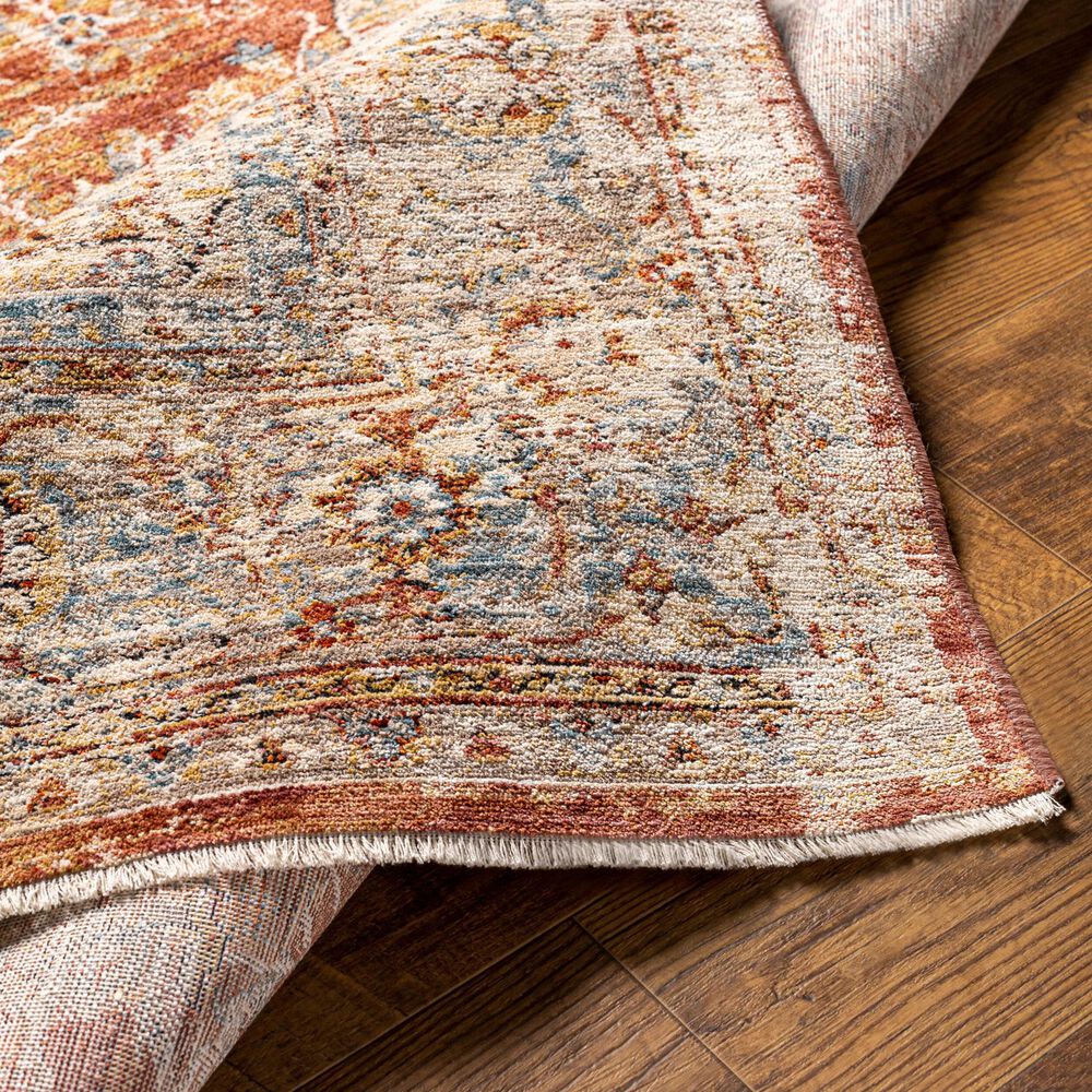 Surya Aspendos 9&#39; x 12&#39;2&quot; Rust, Denim, Ice Blue, Cream, Mustard, Black and Light Gray Area Rug, , large