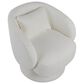 LumiSource Zara Swivel Accent Chair with Pillow in White, , large